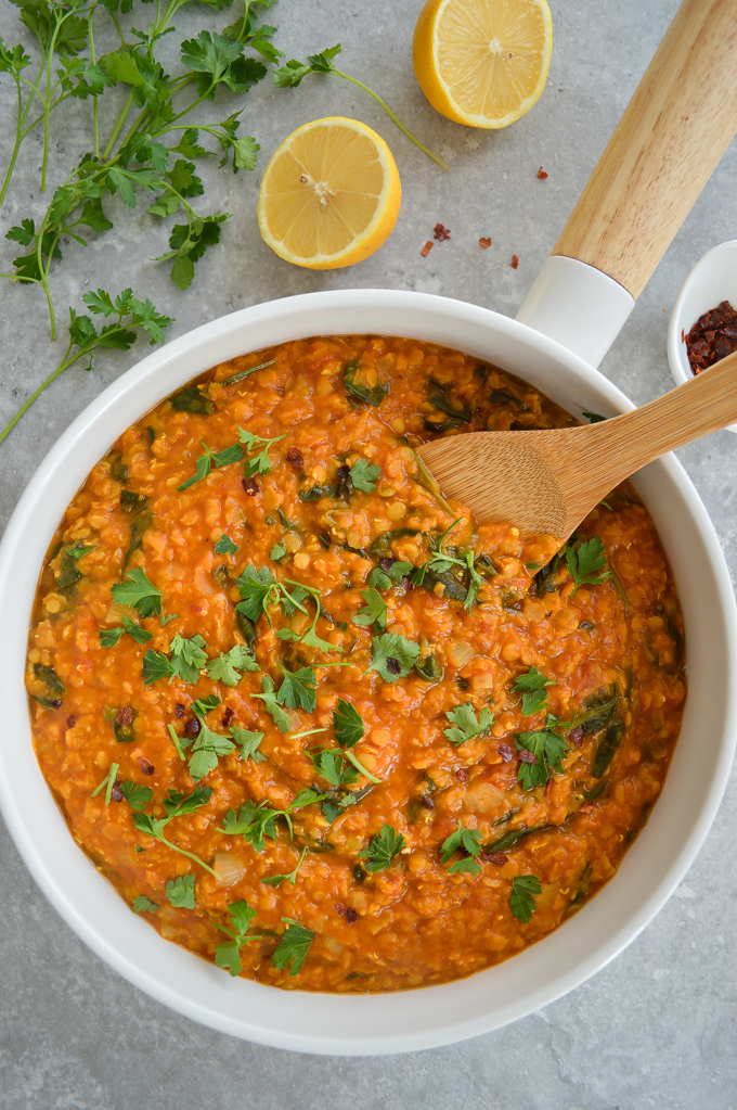 Red lentil curry (gluten free, dairy free, vegan)