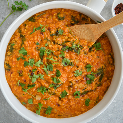 Red lentil curry (gluten free, vegan)
