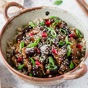 Sticky aubergine - Fit Foodie Nutter